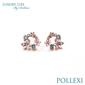 Boho Gold Alloy Full Moon Garden Gold Earrings